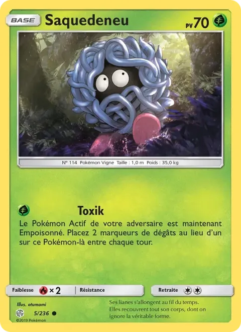 Carte Pokémon Saquedeneu 005/236, extension Éclipse Cosmique