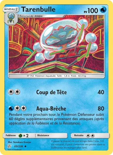 Carte Pokémon Tarenbulle 065/236, extension Éclipse Cosmique