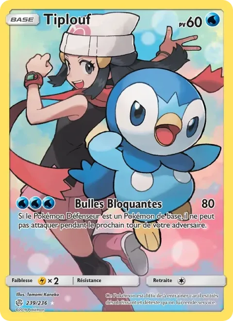 Carte Pokémon Tiplouf 239/236, extension Éclipse Cosmique
