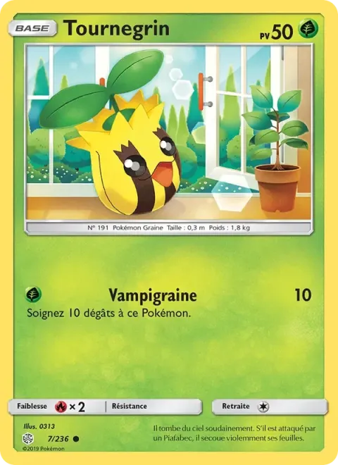 Carte Pokémon Tournegrin 007/236, extension Éclipse Cosmique