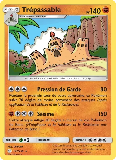 Carte Pokémon Trépassable 127/236, extension Éclipse Cosmique