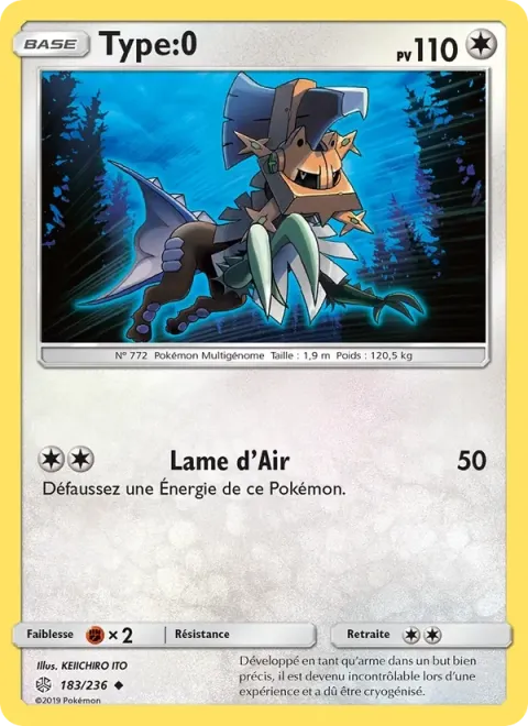 Carte Pokémon Type:0 183/236, extension Éclipse Cosmique