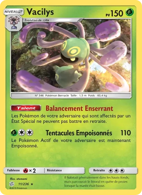 Carte Pokémon Vacilys 011/236, extension Éclipse Cosmique