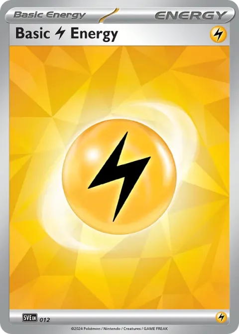Carte Pokémon Énergie Electrik 012/024, extension Écarlate et Violet Énergie