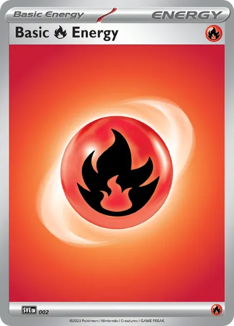 Carte Pokémon Énergie Feu 002/024, extension Écarlate et Violet Énergie