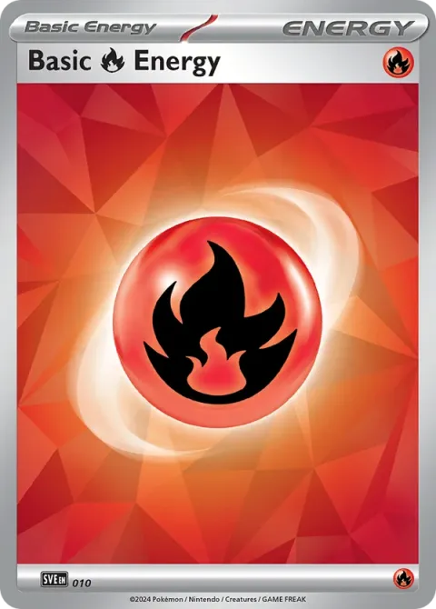 Carte Pokémon Énergie Feu 010/024, extension Écarlate et Violet Énergie