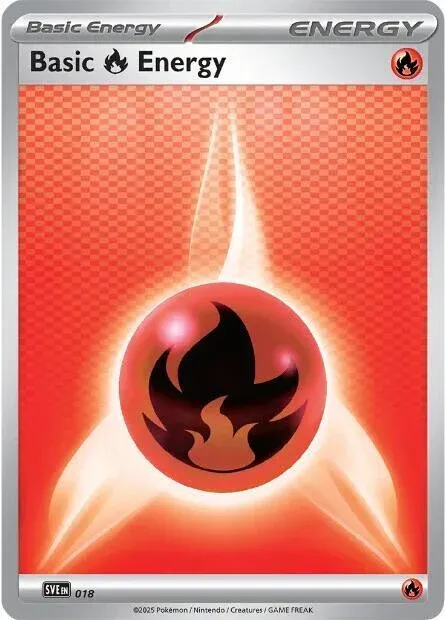 Carte Pokémon Énergie Feu 018/024, extension Écarlate et Violet Énergie