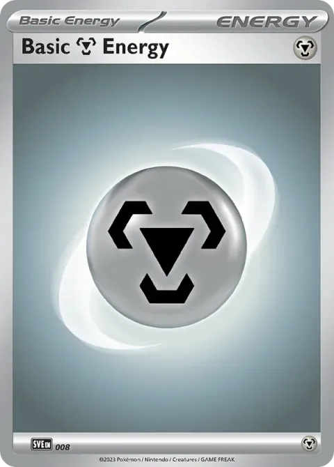 Carte Pokémon Énergie Métal 008/024, extension Écarlate et Violet Énergie