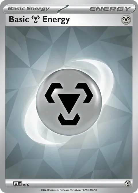 Carte Pokémon Énergie Métal 016/024, extension Écarlate et Violet Énergie