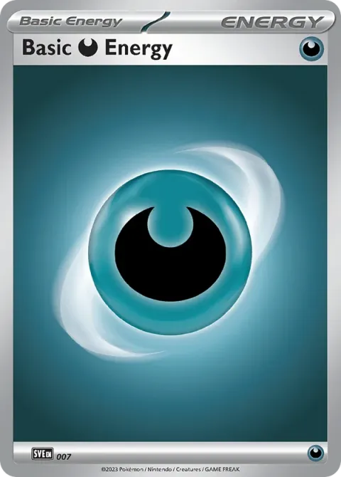 Carte Pokémon Énergie Obscurité 007/024, extension Écarlate et Violet Énergie