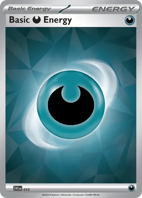 Carte Pokémon Énergie Obscurité 015/024, extension Écarlate et Violet Énergie