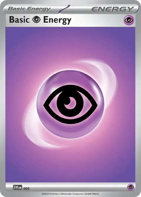 Carte Pokémon Énergie Psy 005/024, extension Écarlate et Violet Énergie