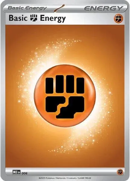 Carte Pokémon Énergie Combat 006/016, extension Méga-Évolution Énergie