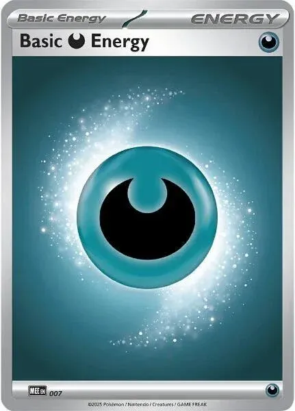 Carte Pokémon Énergie Obscurité 007/016, extension Méga-Évolution Énergie