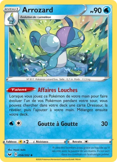 Carte Pokémon Arrozard 056/202, extension Épée et Bouclier