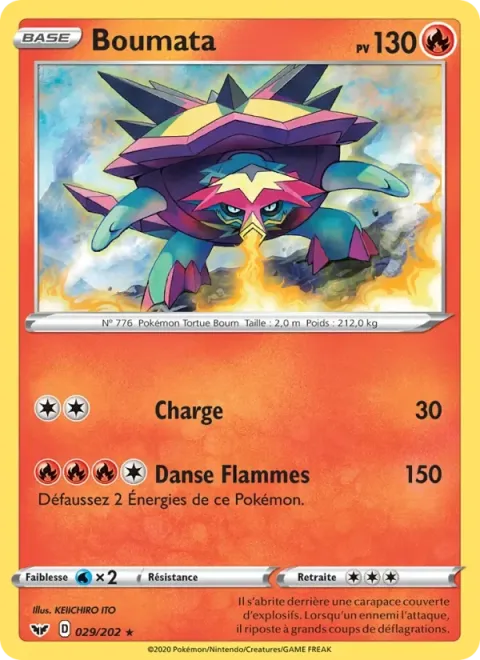 Carte Pokémon Boumata 029/202, extension Épée et Bouclier