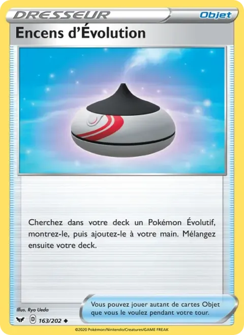 Carte Pokémon Encens d’Évolution 163/202, extension Épée et Bouclier