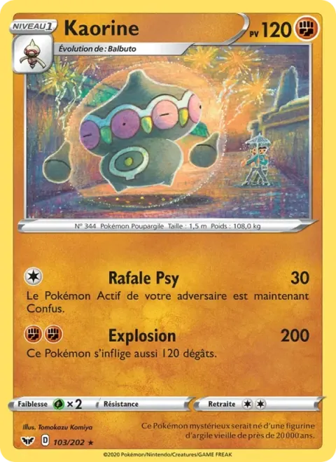 Carte Pokémon Kaorine 103/202, extension Épée et Bouclier