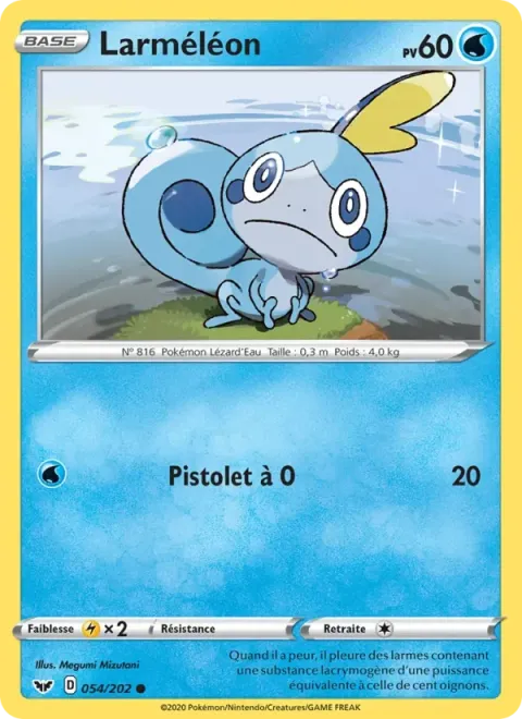 Carte Pokémon Larméléon 054/202, extension Épée et Bouclier