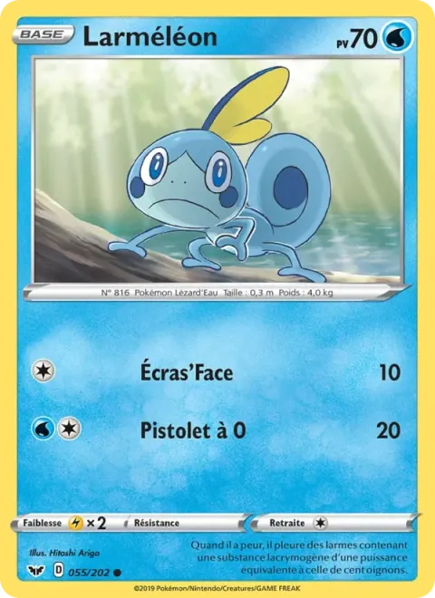 Carte Pokémon Larméléon 055/202, extension Épée et Bouclier