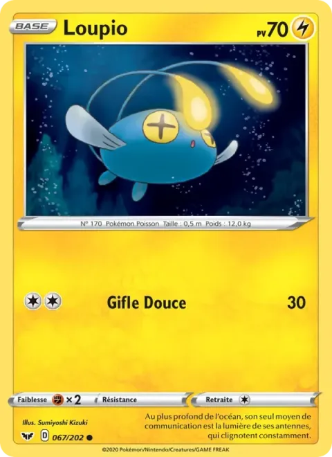 Carte Pokémon Loupio 067/202, extension Épée et Bouclier