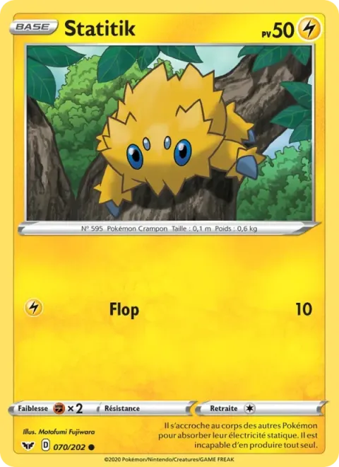 Carte Pokémon Statitik 070/202, extension Épée et Bouclier