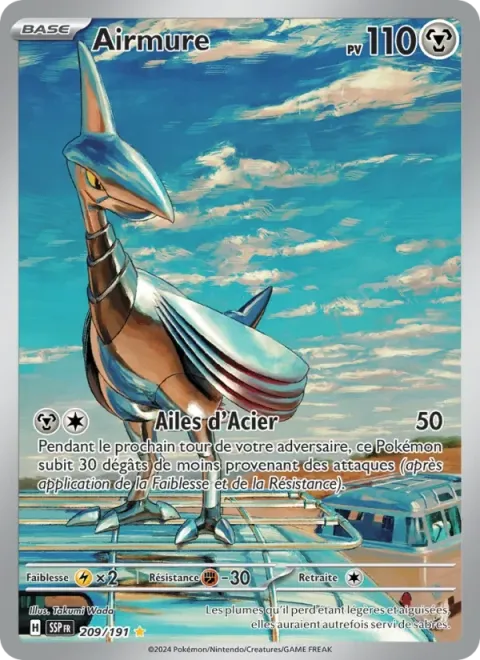 Carte Pokémon Airmure 209/191, extension Étincelles Déferlantes