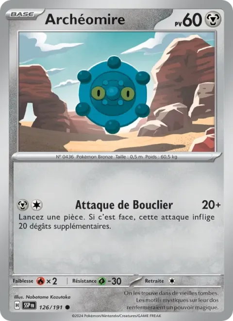 Carte Pokémon Archéomire 126/191, extension Étincelles Déferlantes