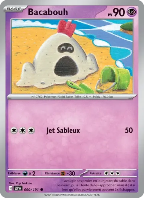 Carte Pokémon Bacabouh 090/191, extension Étincelles Déferlantes