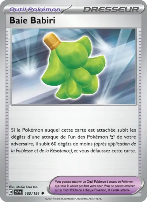Carte Pokémon Baie Babiri 163/191, extension Étincelles Déferlantes