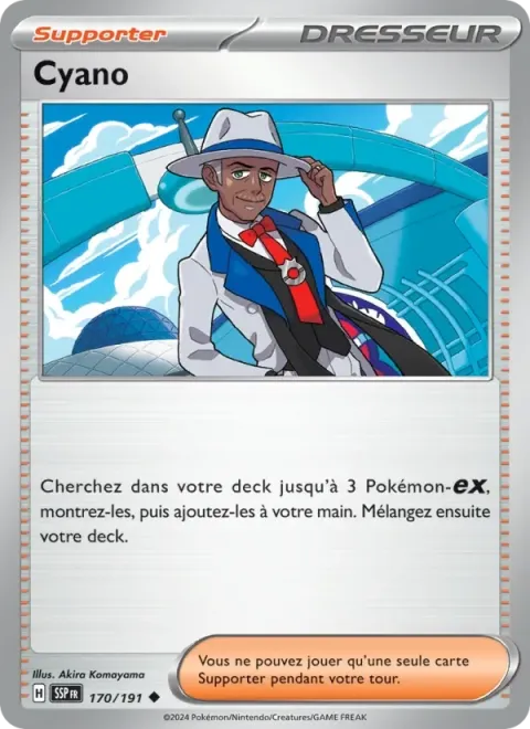 Carte Pokémon Cyano 170/191, extension Étincelles Déferlantes