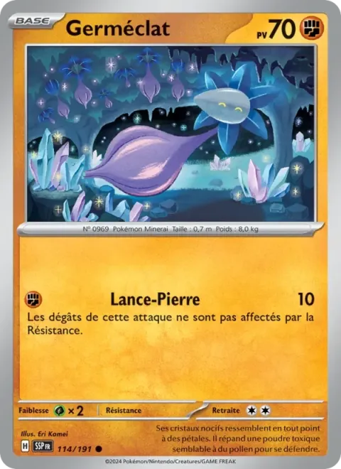 Carte Pokémon Germéclat 114/191, extension Étincelles Déferlantes