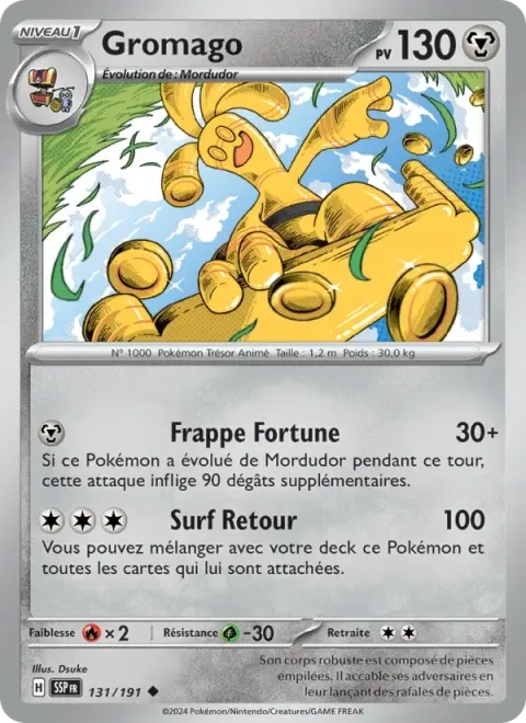 Carte Pokémon Gromago 131/191, extension Étincelles Déferlantes