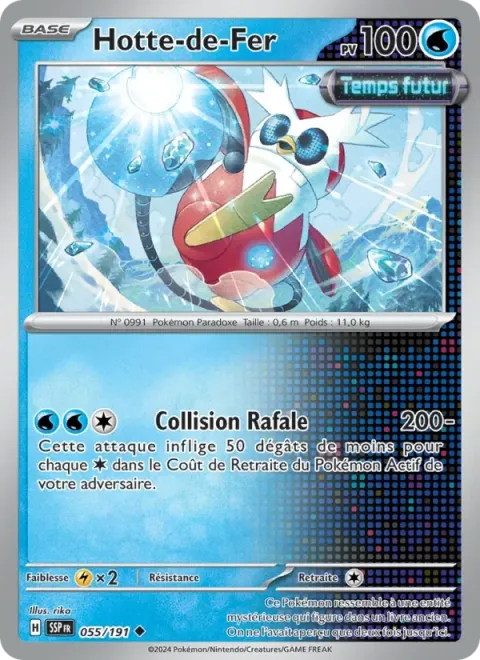 Carte Pokémon Hotte-de-Fer 055/191, extension Étincelles Déferlantes