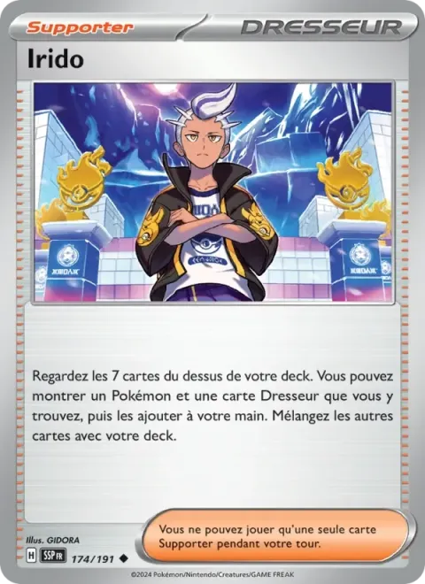 Carte Pokémon Irido 174/191, extension Étincelles Déferlantes