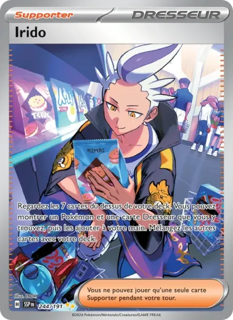 Carte Pokémon Irido 244/191, extension Étincelles Déferlantes