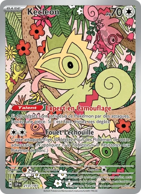 Carte Pokémon Kecleon 213/191, extension Étincelles Déferlantes