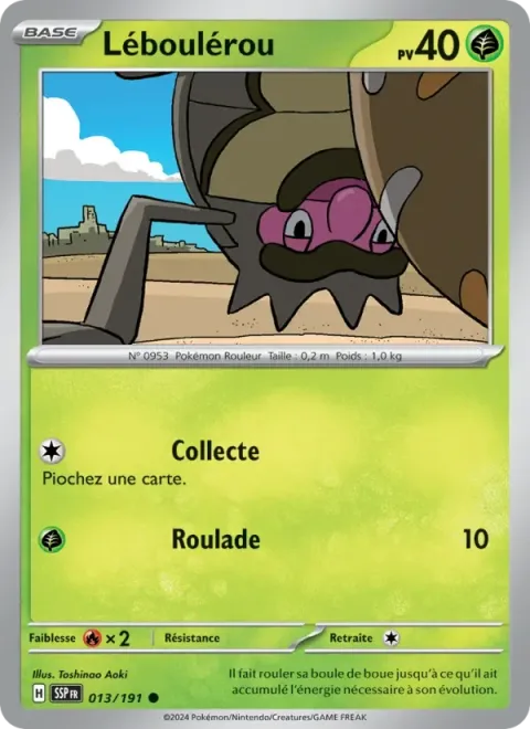 Carte Pokémon Léboulérou 013/191, extension Étincelles Déferlantes