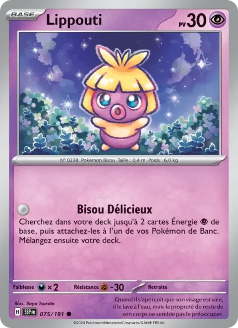 Carte Pokémon Lippouti 075/191, extension Étincelles Déferlantes