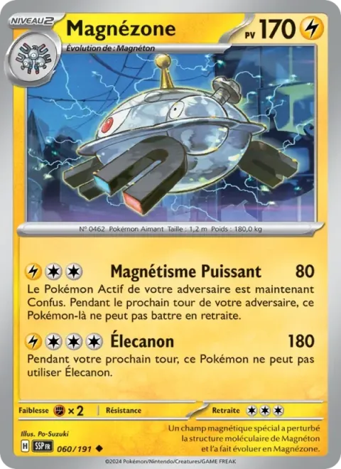 Carte Pokémon Magnézone 060/191, extension Étincelles Déferlantes