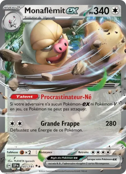 Carte Pokémon Monaflèmit-ex 147/191, extension Étincelles Déferlantes