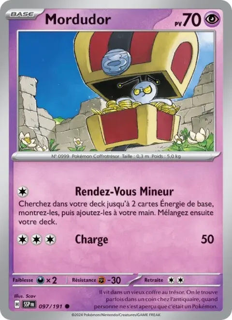 Carte Pokémon Mordudor 097/191, extension Étincelles Déferlantes