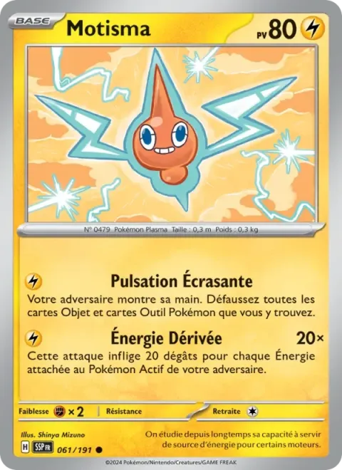 Carte Pokémon Motisma 061/191, extension Étincelles Déferlantes