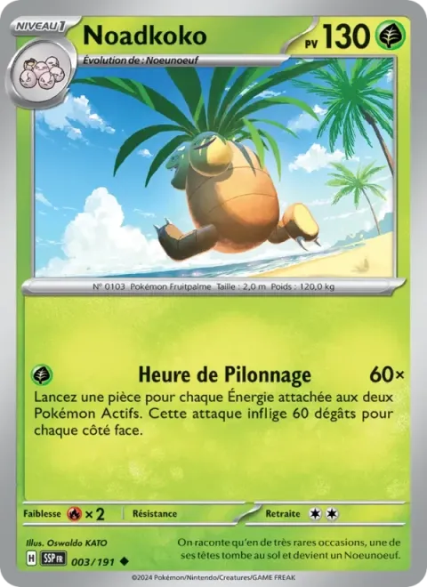 Carte Pokémon Noadkoko 003/191, extension Étincelles Déferlantes