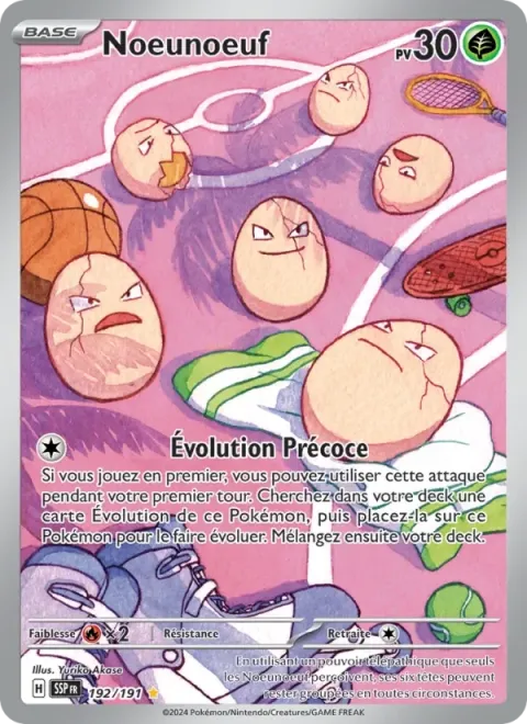 Carte Pokémon Noeunoeuf 192/191, extension Étincelles Déferlantes