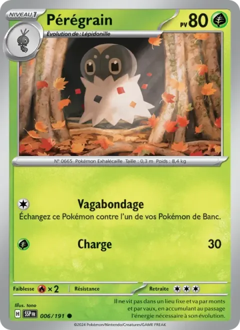 Carte Pokémon Pérégrain 006/191, extension Étincelles Déferlantes