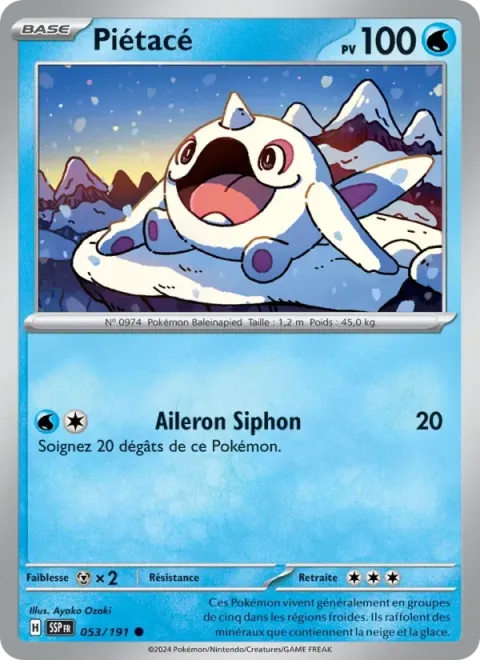 Carte Pokémon Piétacé 053/191, extension Étincelles Déferlantes