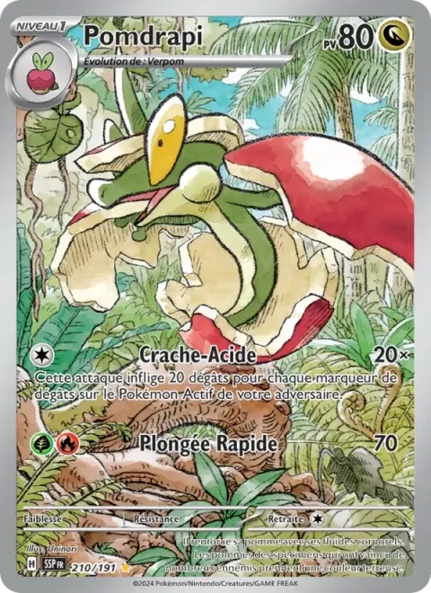 Carte Pokémon Pomdrapi 210/191, extension Étincelles Déferlantes