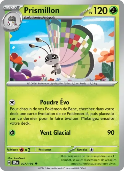 Carte Pokémon Prismillon 007/191, extension Étincelles Déferlantes