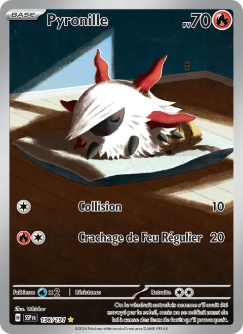 Carte Pokémon Pyronille 196/191, extension Étincelles Déferlantes